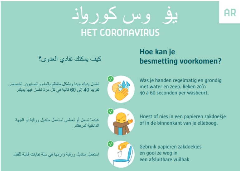 Meertalige informatie rond preventie en maatregelen coronavirus beschikbaar